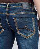 FS 013 – Flying Shark "Navy Contrast Stitch" Saddle Stitch Denim