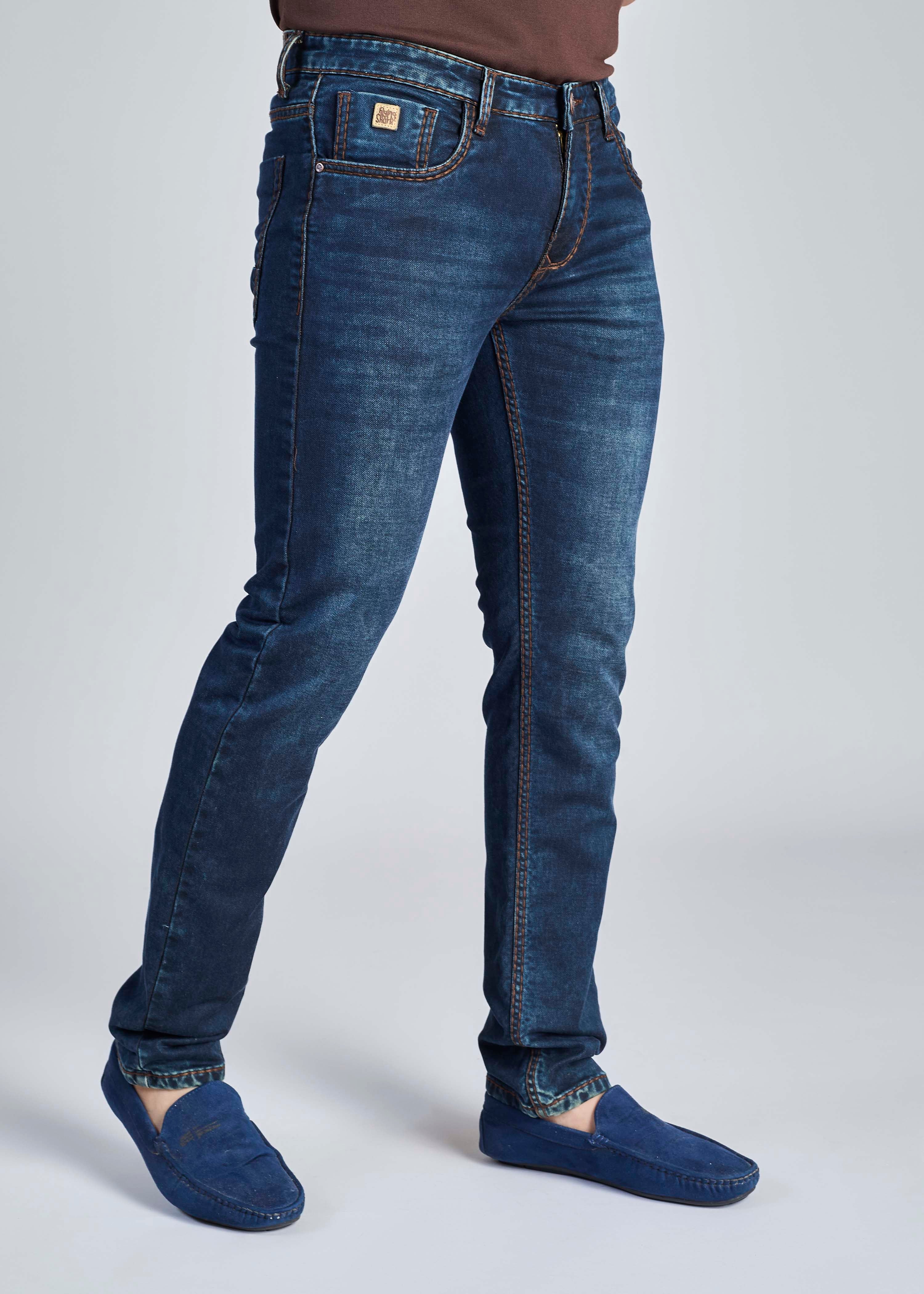 FS 112 – Flying Shark "Minimal Deep Indigo" Saddle Stitch Denim