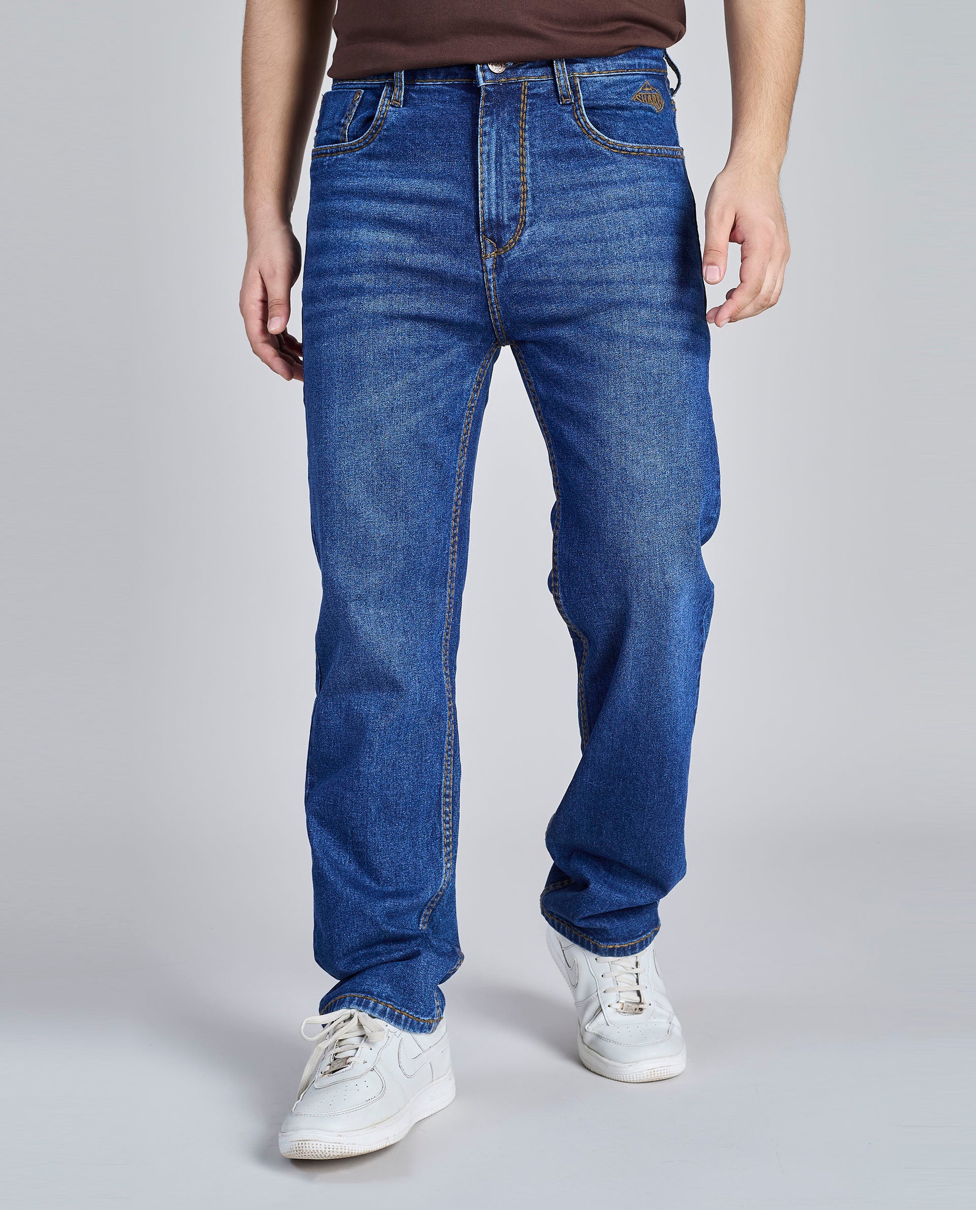 "Urban Edge" Saddle Stitch Straight fit Denim