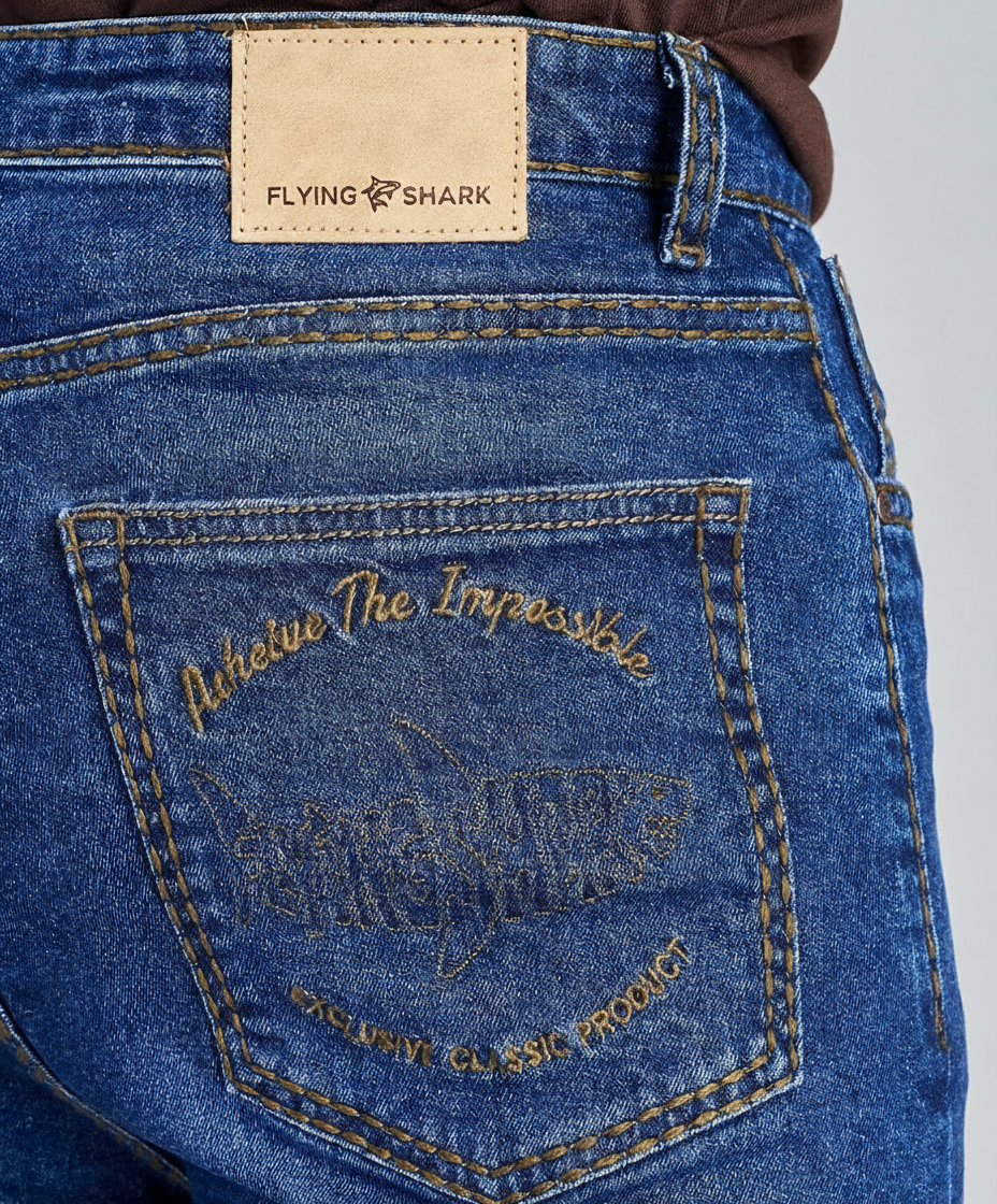 "Urban Edge" Saddle Stitch Straight fit Denim