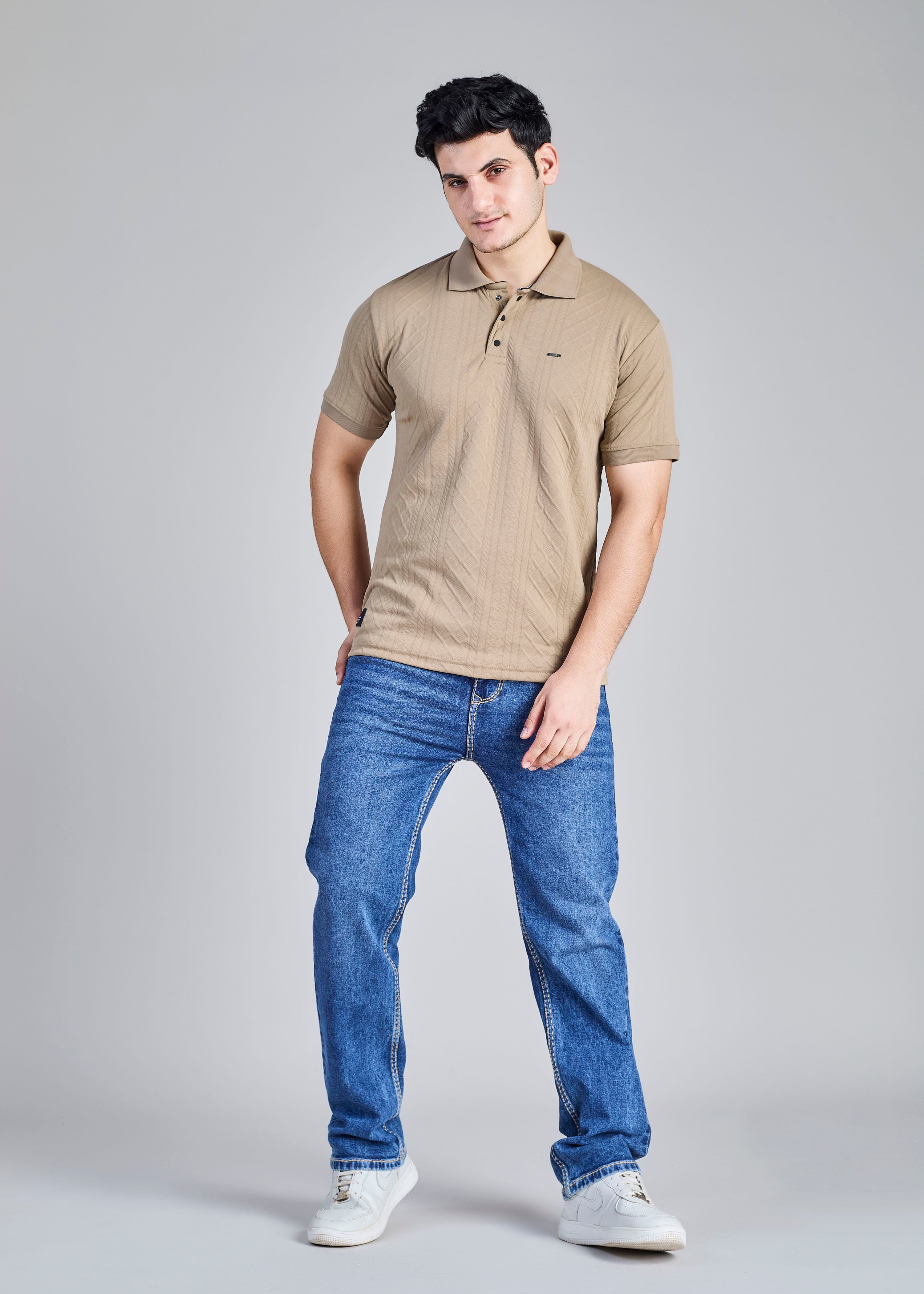 "Signature Shark" Saddle Stitch Straight fit Denim