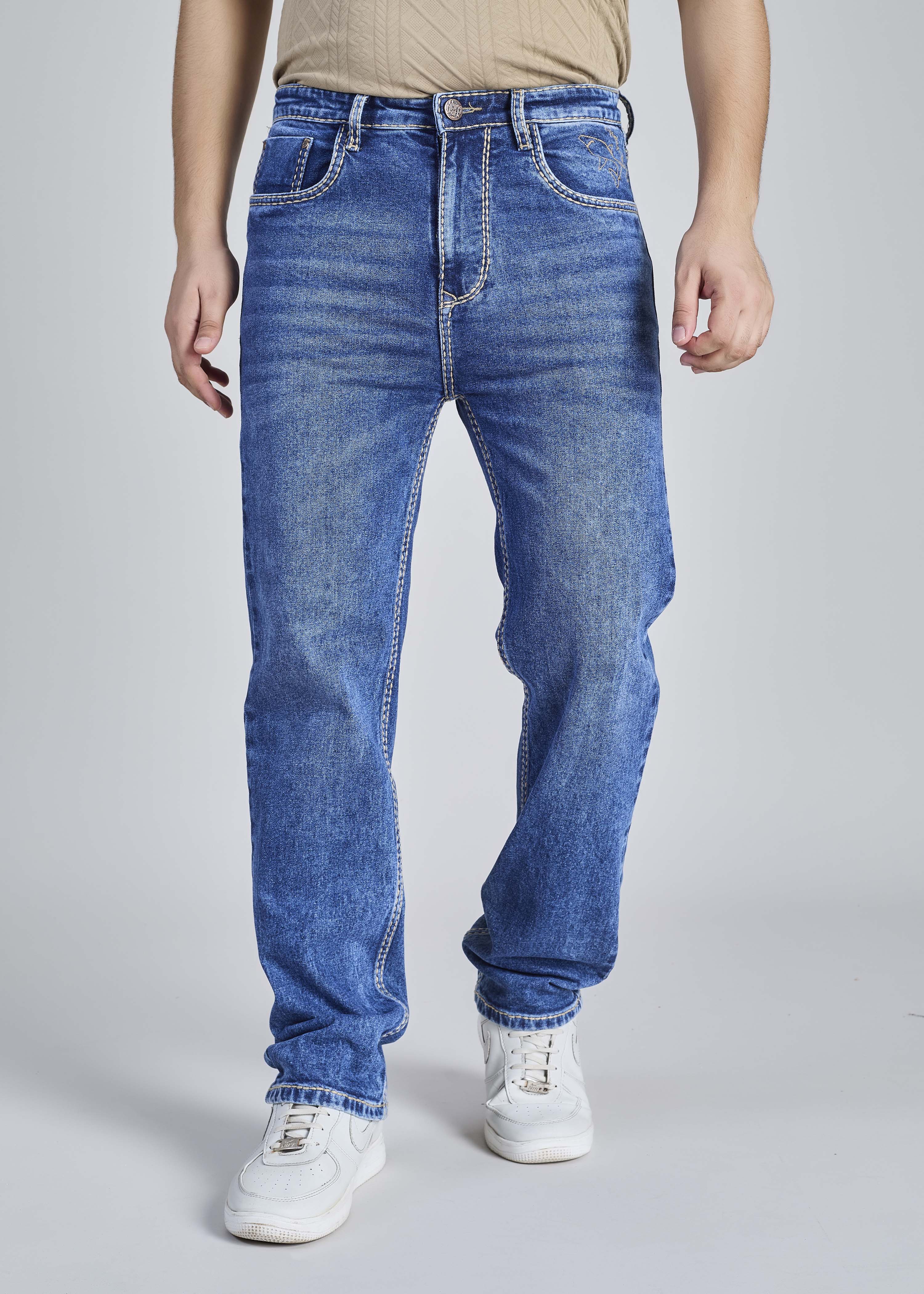 FS 104 – Flying Shark "Signature Shark" Saddle Stitch Straight fit Denim
