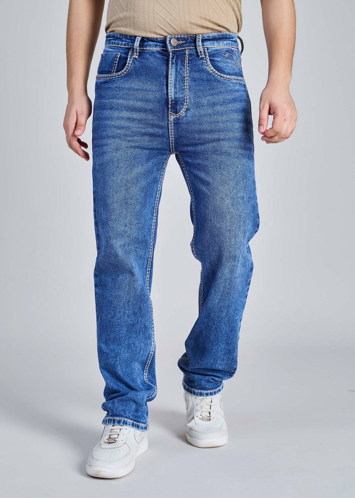 FS 104 – Flying Shark "Signature Shark" Saddle Stitch Straight fit Denim