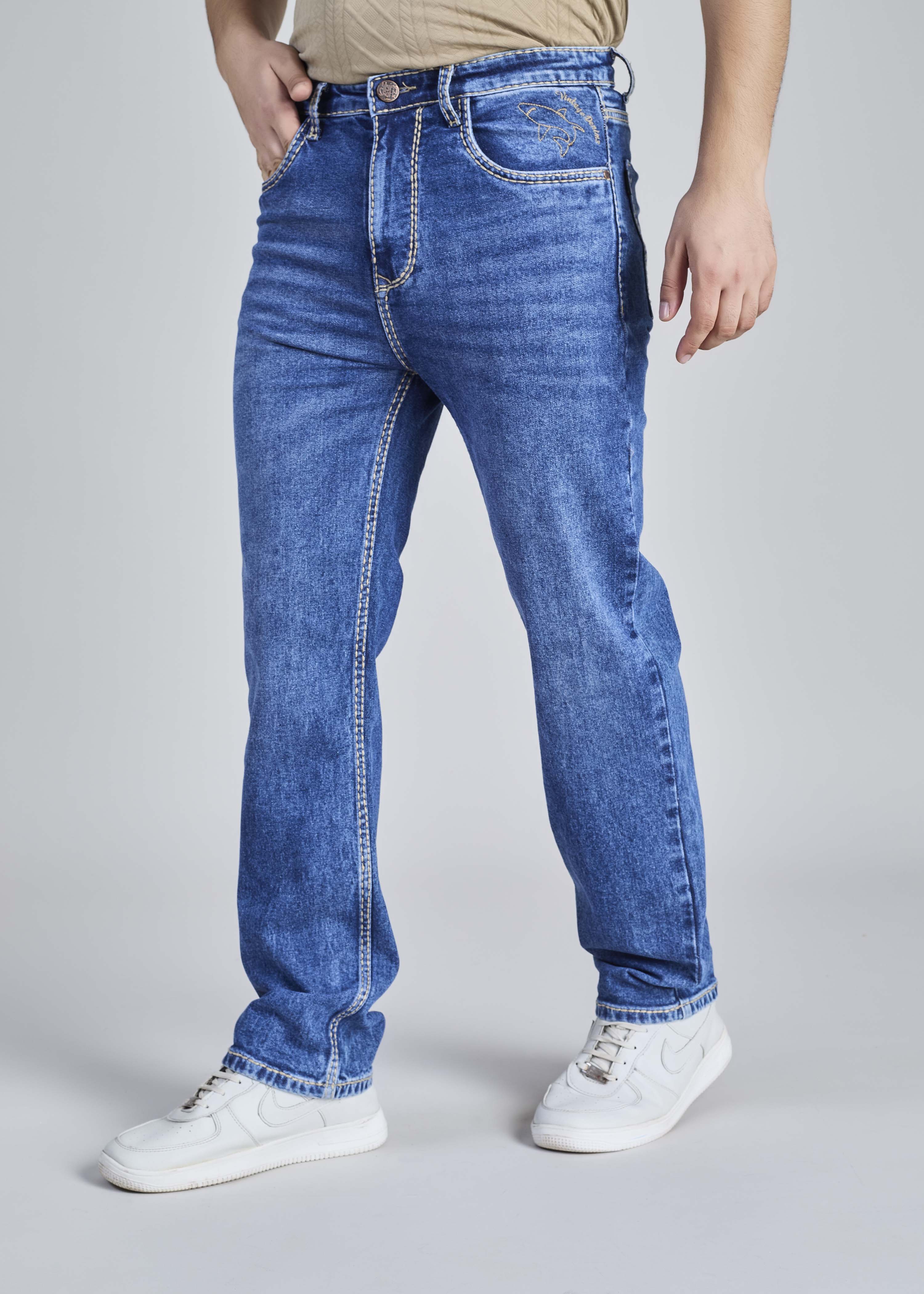 FS 104 – Flying Shark "Signature Shark" Saddle Stitch Straight fit Denim