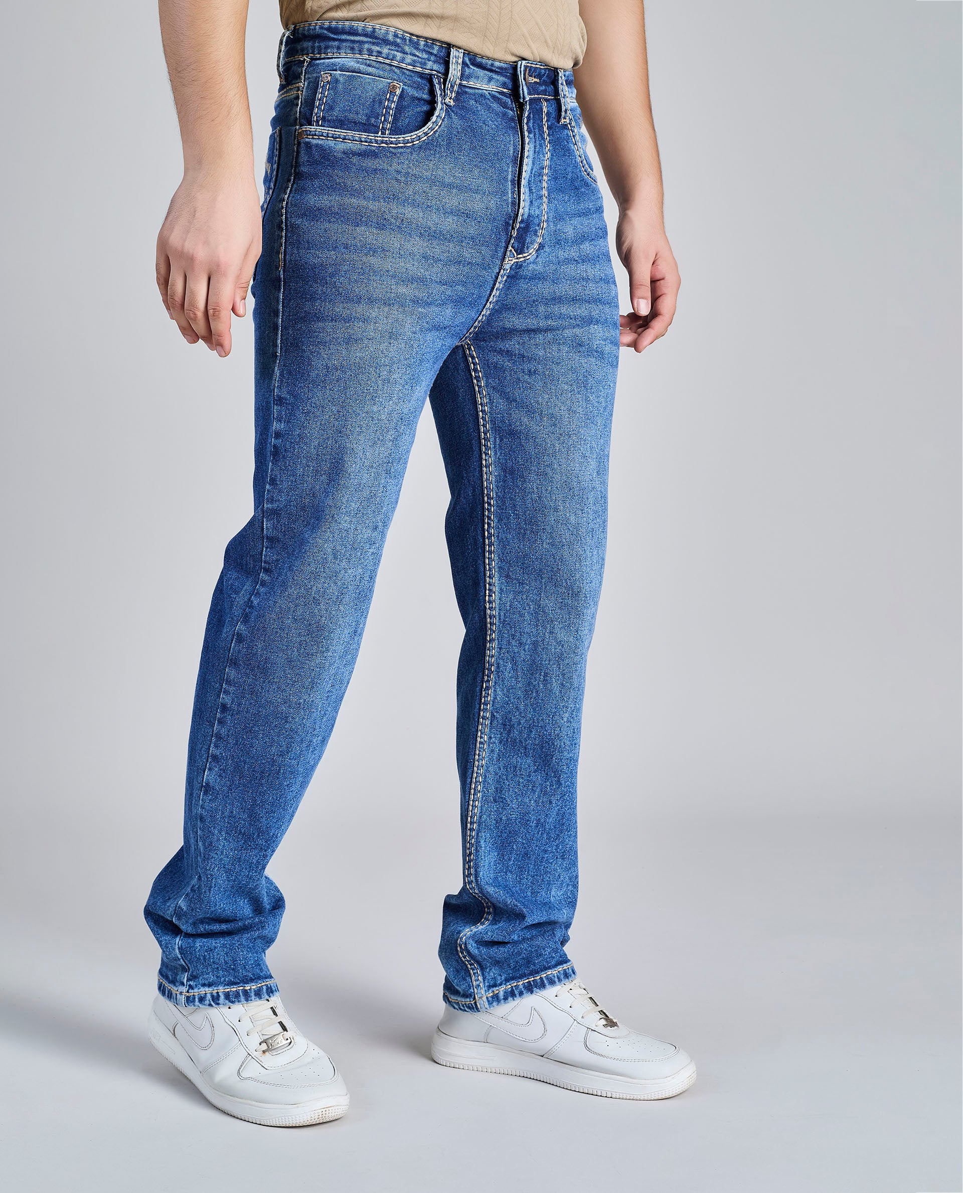 FS 104 – Flying Shark "Signature Shark" Saddle Stitch Straight fit Denim