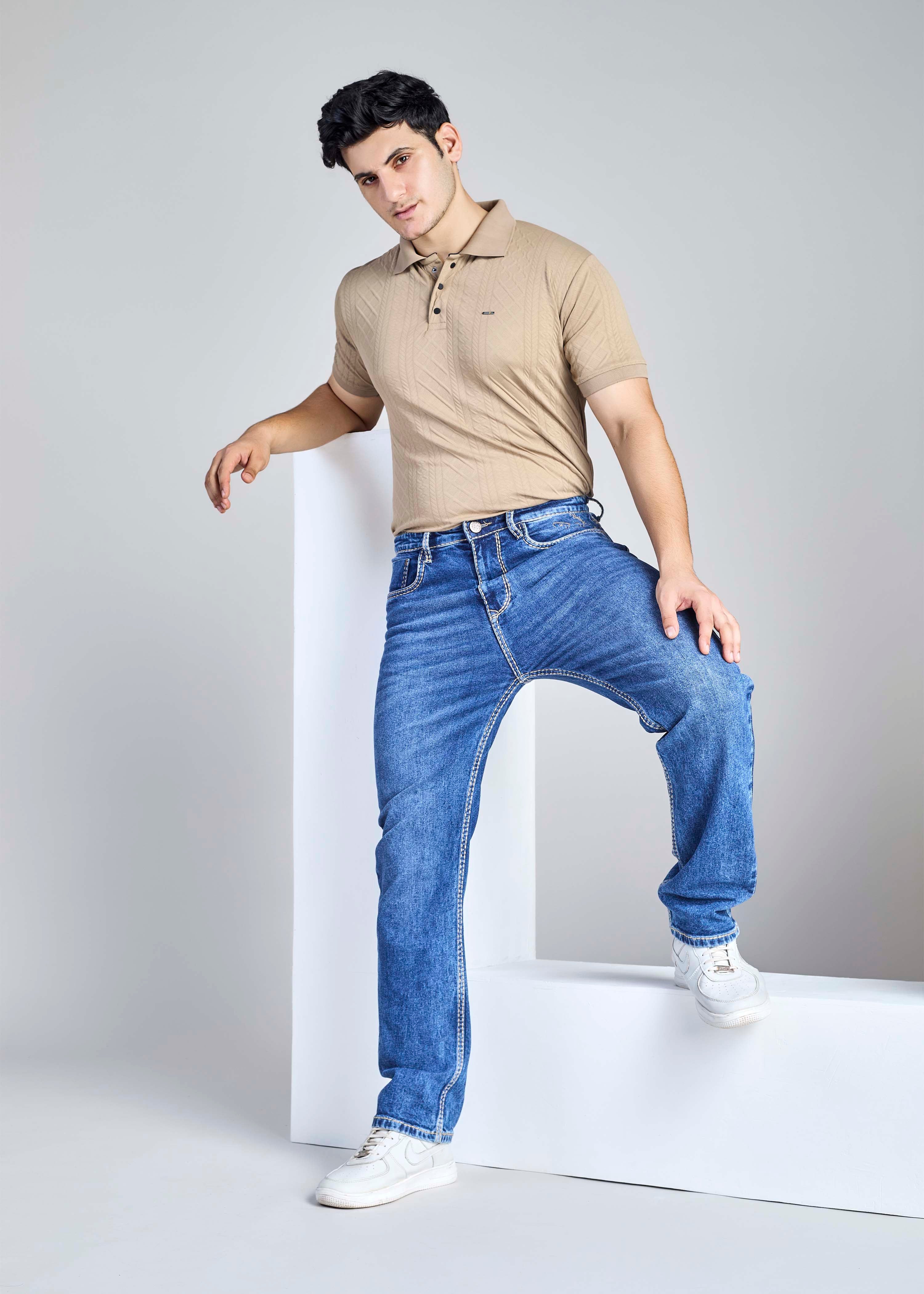FS 104 – Flying Shark "Signature Shark" Saddle Stitch Straight fit Denim