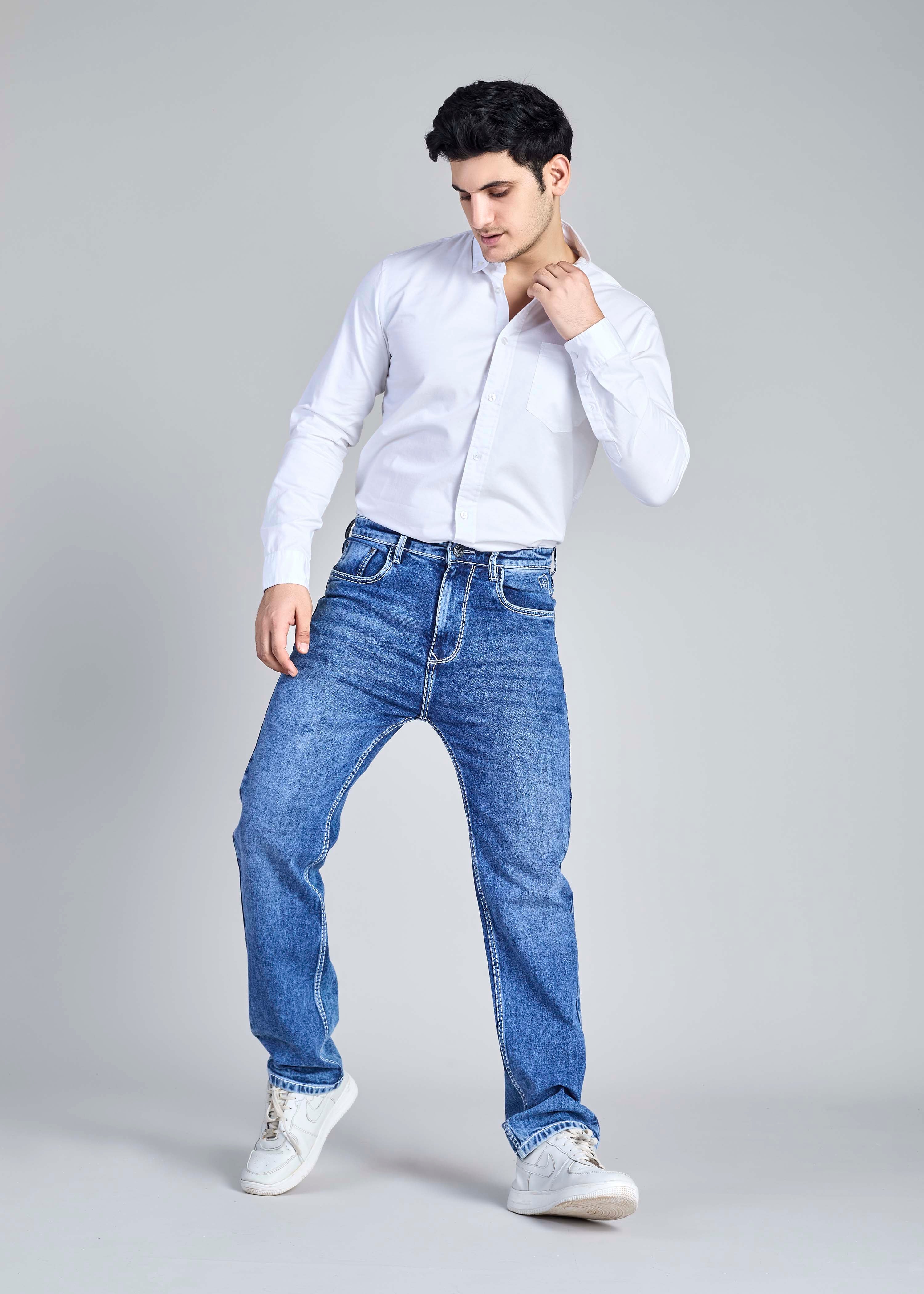 FS 105 – Flying Shark "Exclusive Classic" Saddle Stitch Straight fit Denim