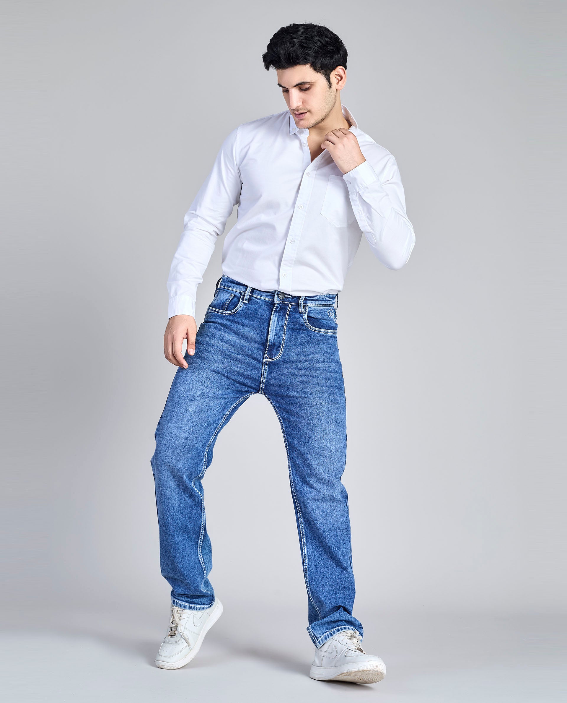 "Exclusive Classic" Saddle Stitch Straight fit Denim