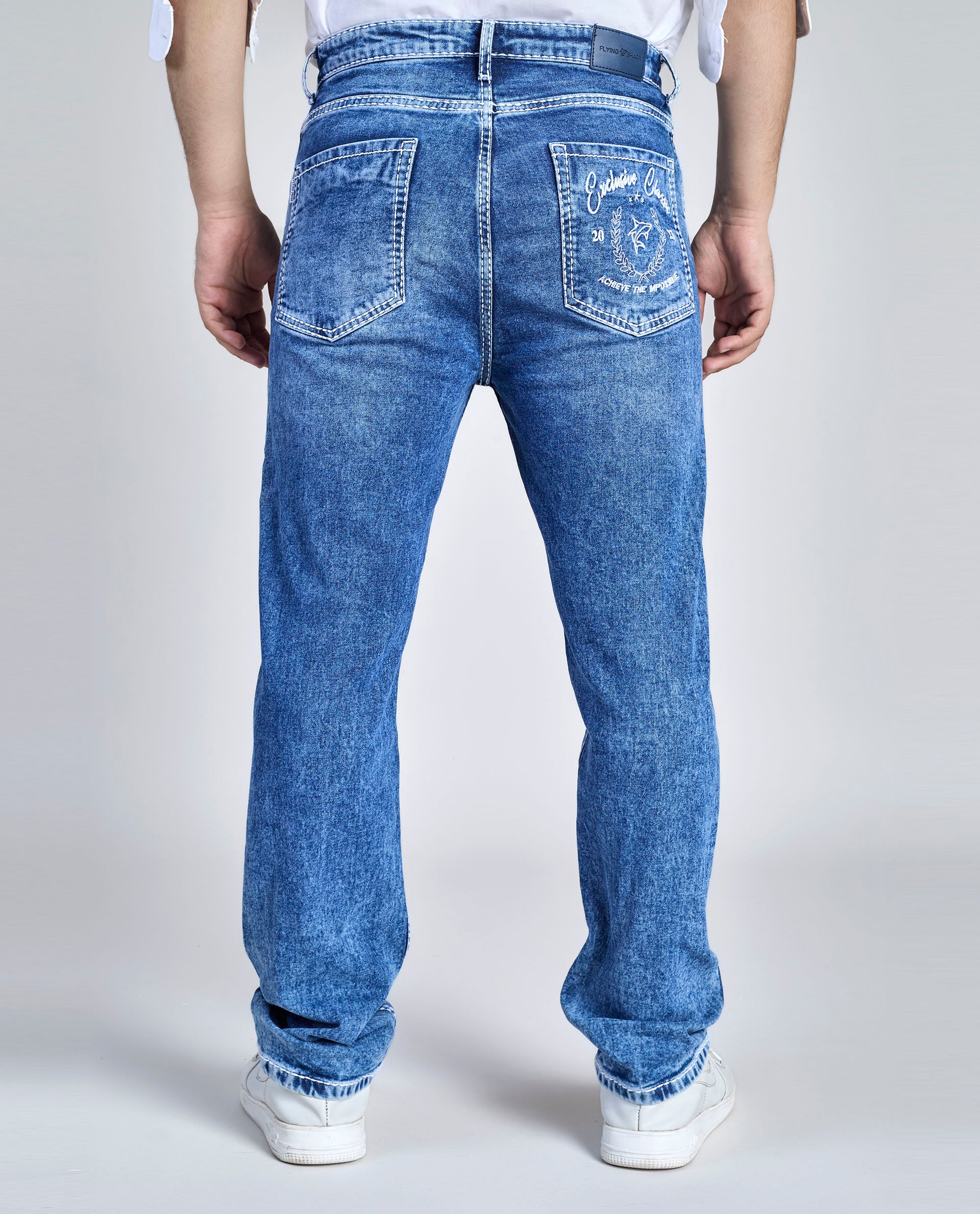 FS 105 – Flying Shark "Exclusive Classic" Saddle Stitch Straight fit Denim