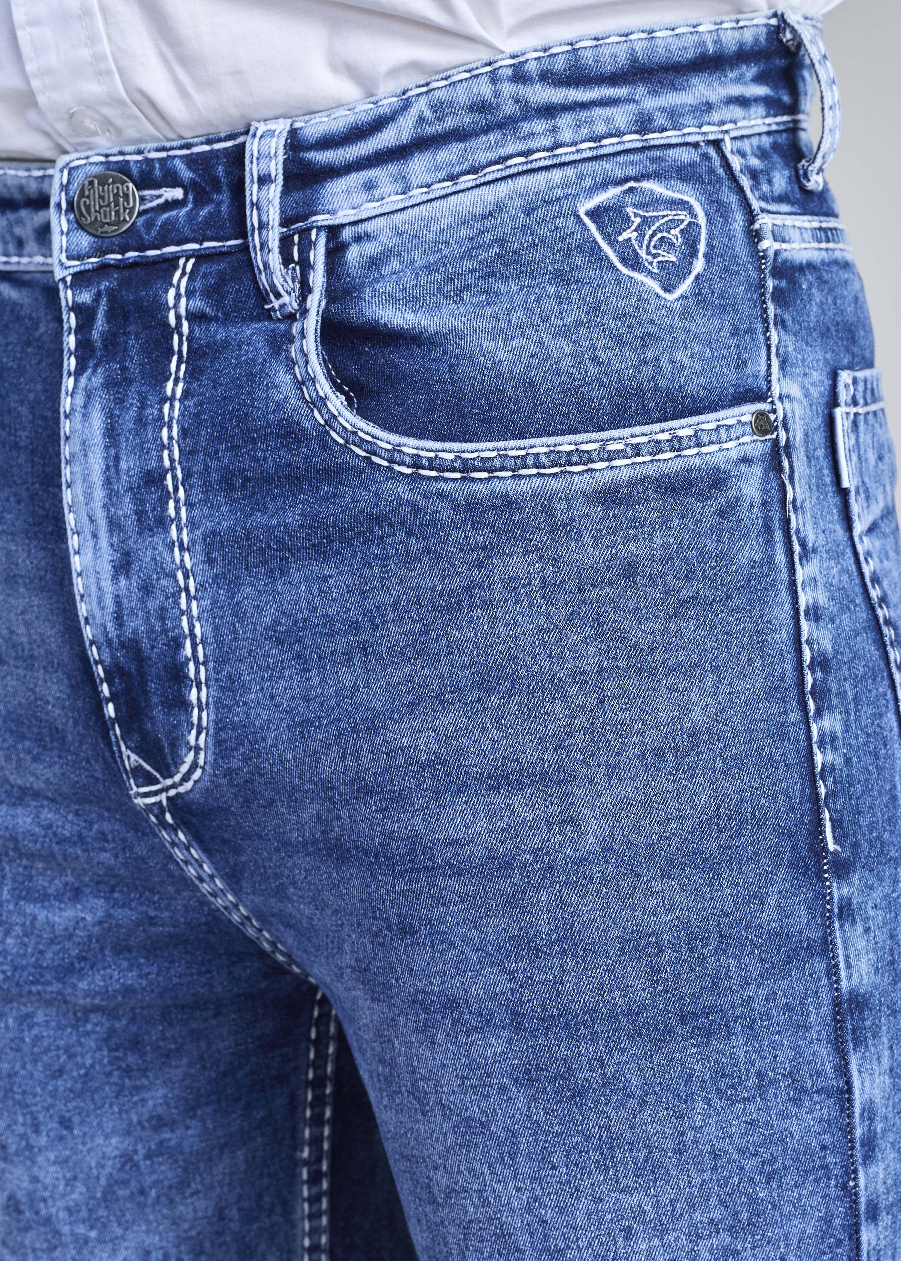 FS 105 – Flying Shark "Exclusive Classic" Saddle Stitch Straight fit Denim