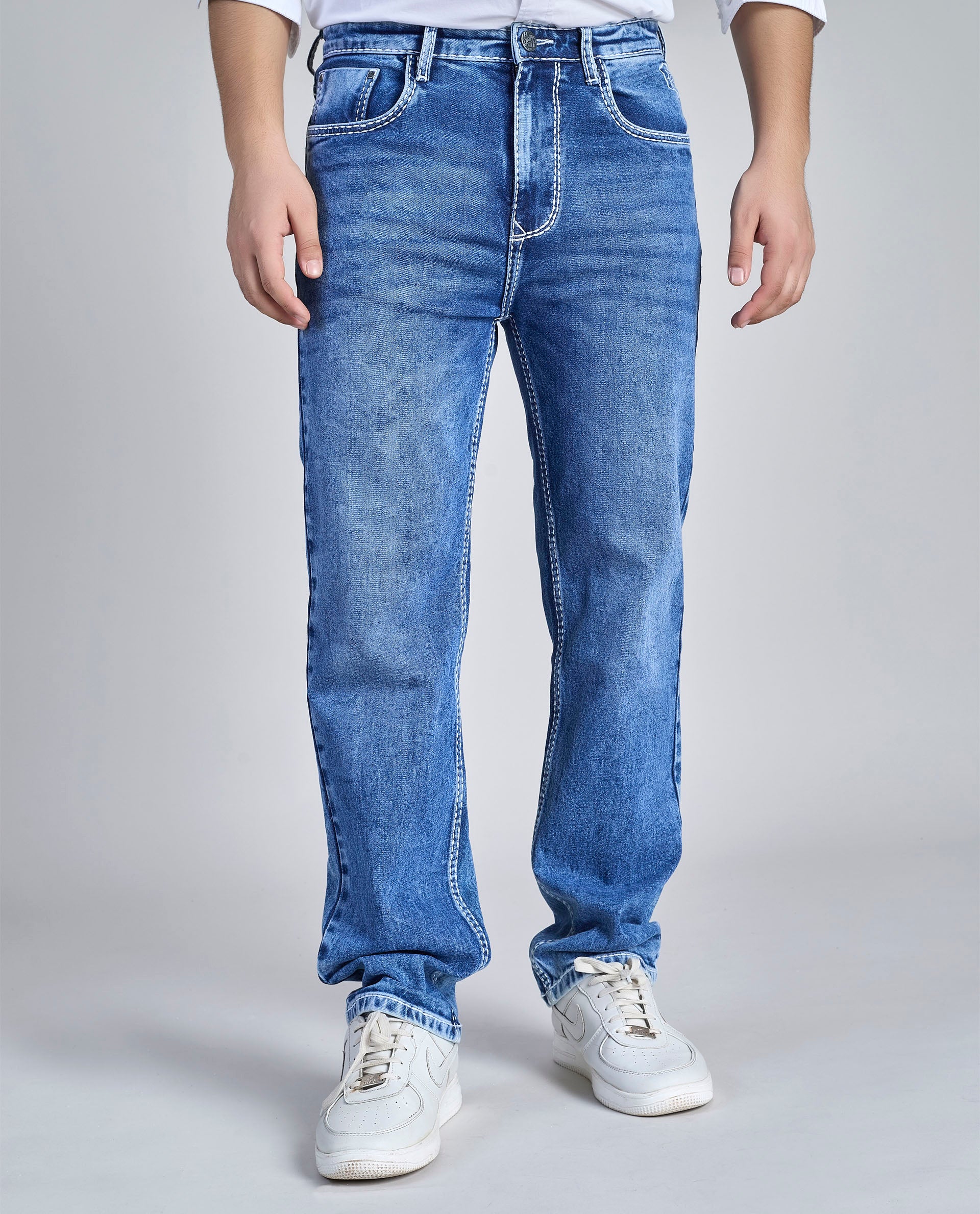 "Exclusive Classic" Saddle Stitch Straight fit Denim