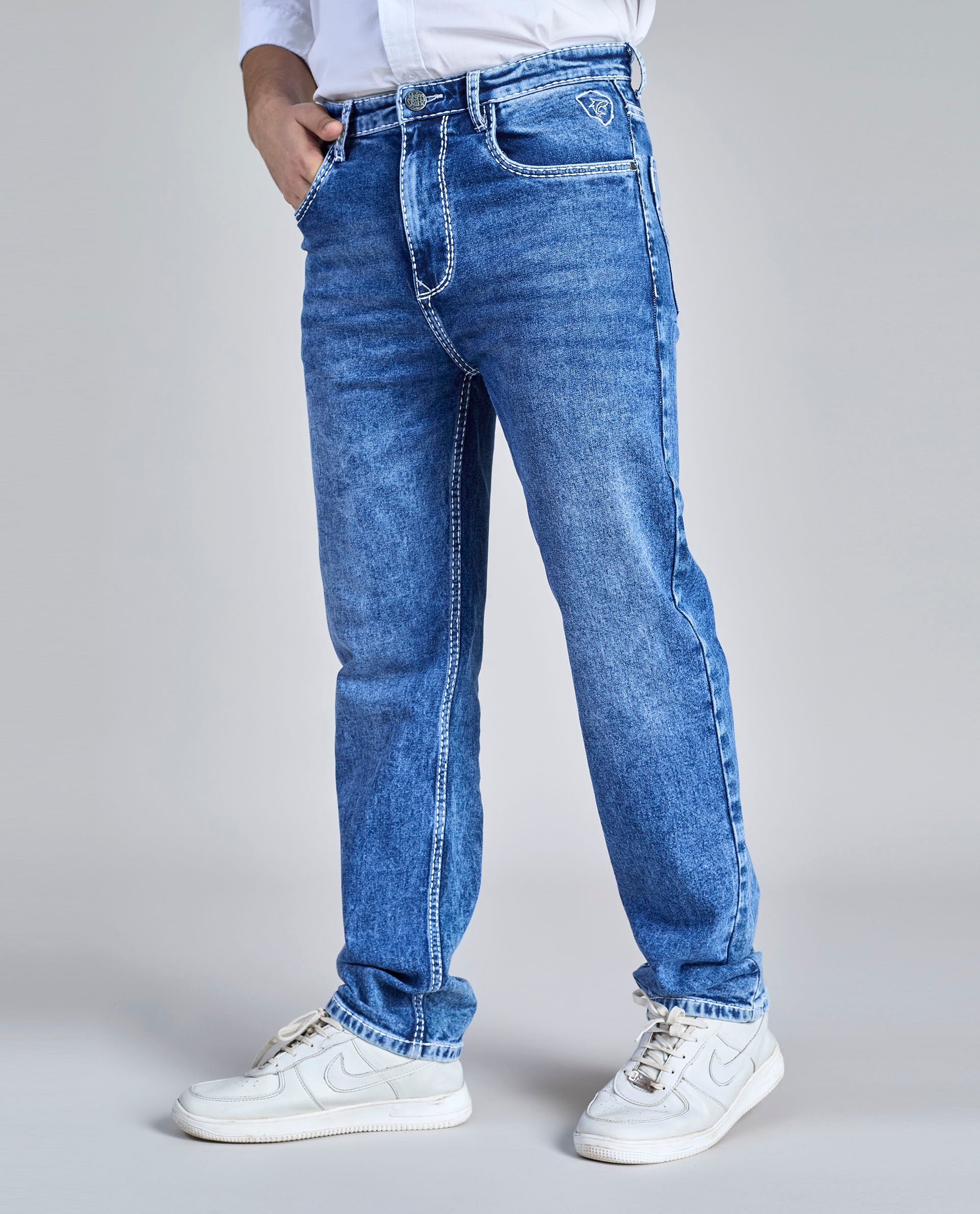 FS 105 – Flying Shark "Exclusive Classic" Saddle Stitch Straight fit Denim