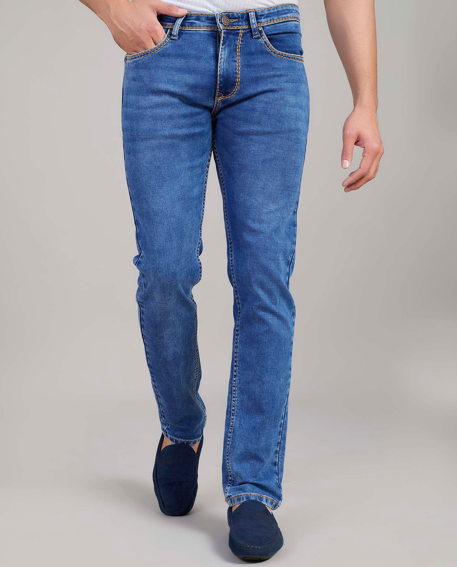 Light Blue Heavy Stitch Denim Jeans
