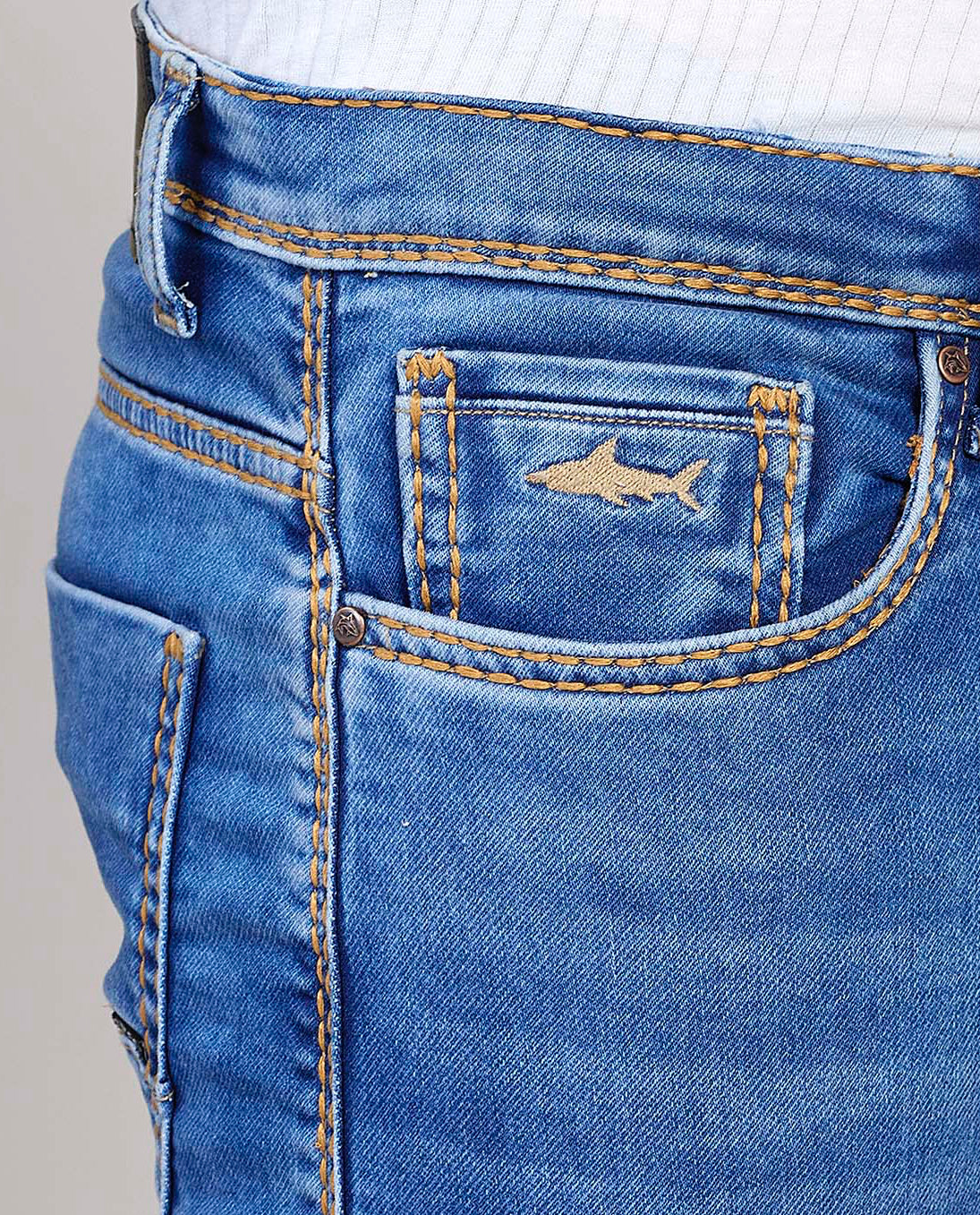 Light Blue Heavy Stitch Denim Jeans