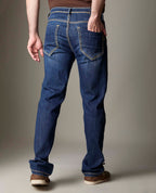 Mid-Blue Wash Denim With Heavy Contrast Stitch