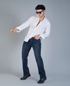 Men’s Blue Bootcut Stretch Jeans
