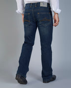 Men’s Blue Bootcut Stretch Jeans