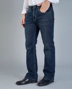 Men’s Blue Bootcut Stretch Jeans