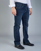 Men’s Blue Bootcut Stretch Jeans