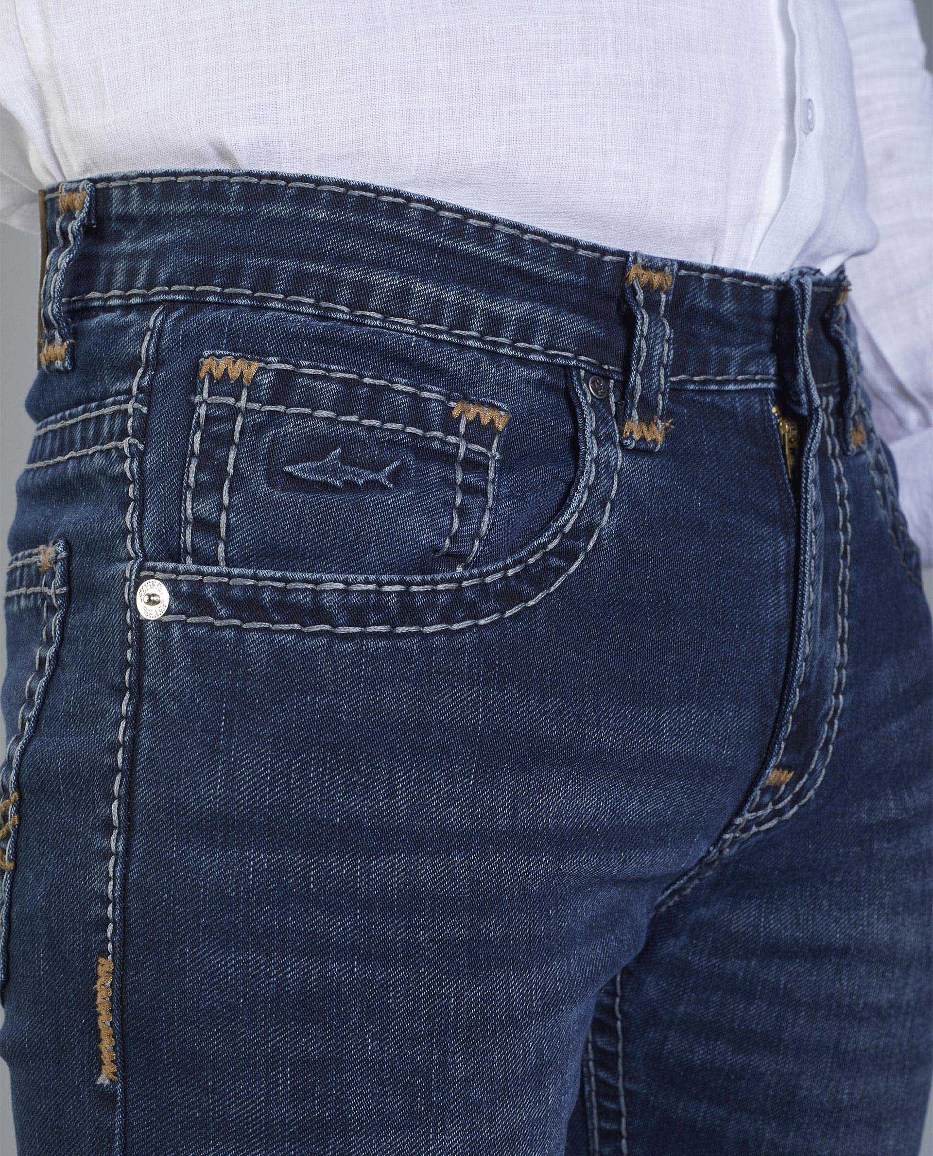 Men’s Blue Bootcut Stretch Jeans