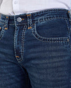 Men’s Blue Bootcut Stretch Jeans