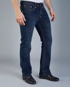 Men’s Mid Blue Bootcut Stretch Jeans