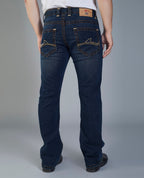 Men’s Mid Blue Bootcut Stretch Jeans