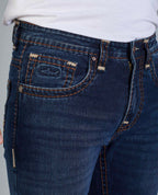 Men’s Mid Blue Bootcut Stretch Jeans