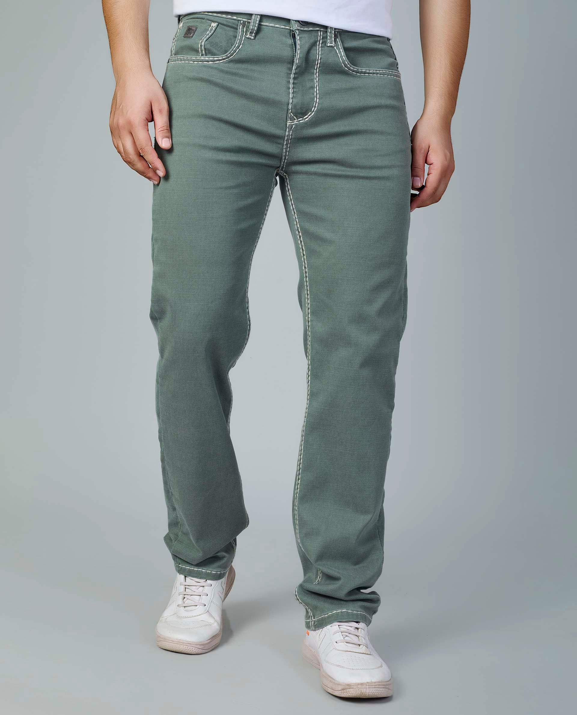 Men’s Saddle Stitch Straight Fit Jeans