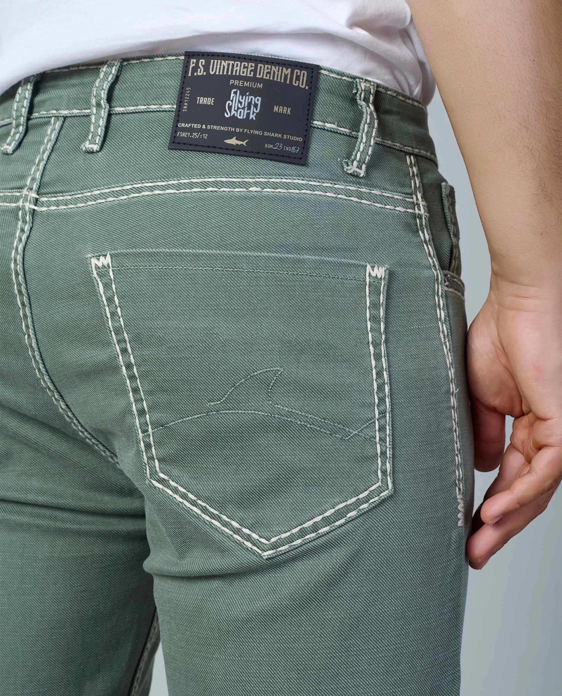 Men’s Saddle Stitch Straight Fit Jeans