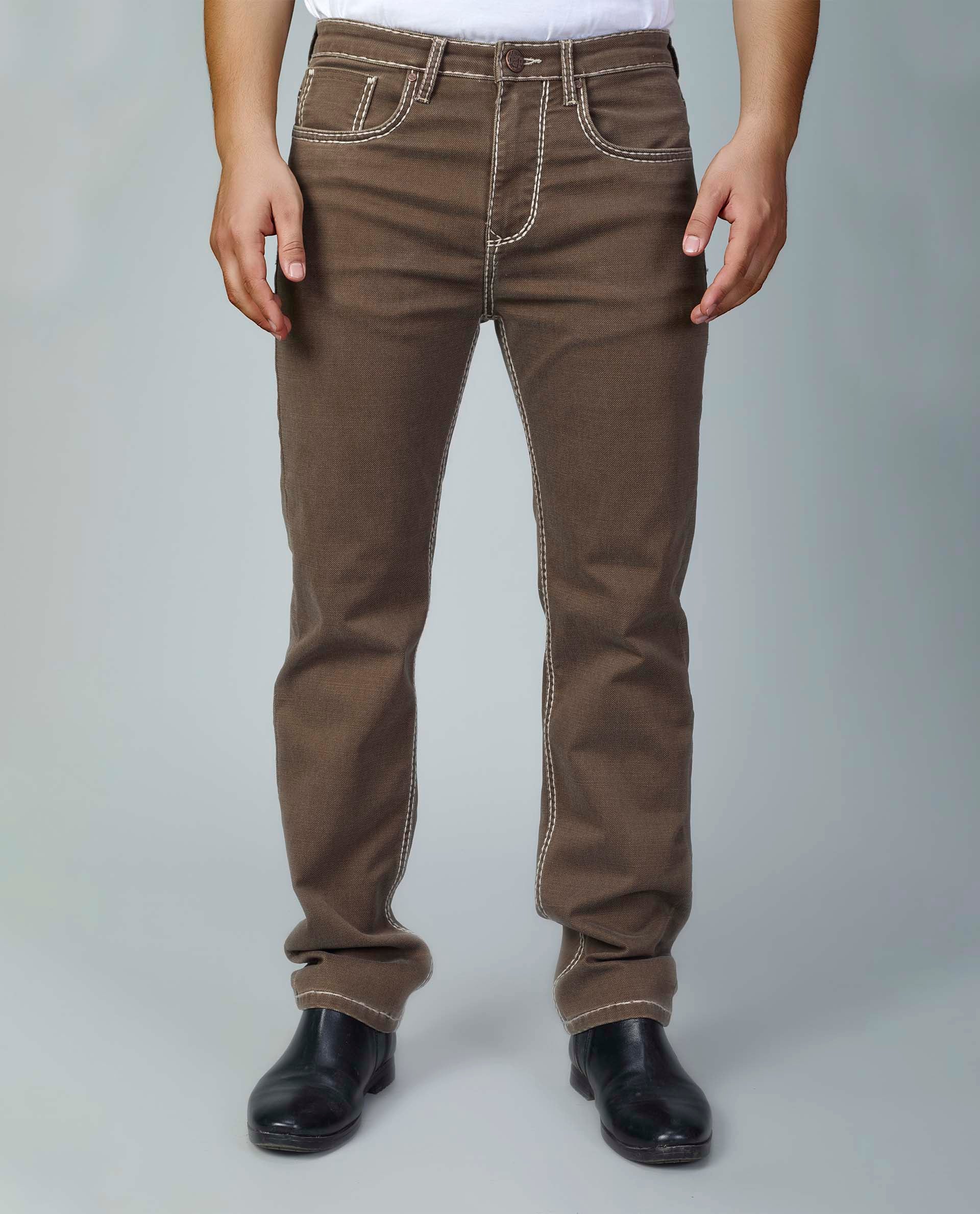 Men’s Saddle Stitch Straight Fit Jeans