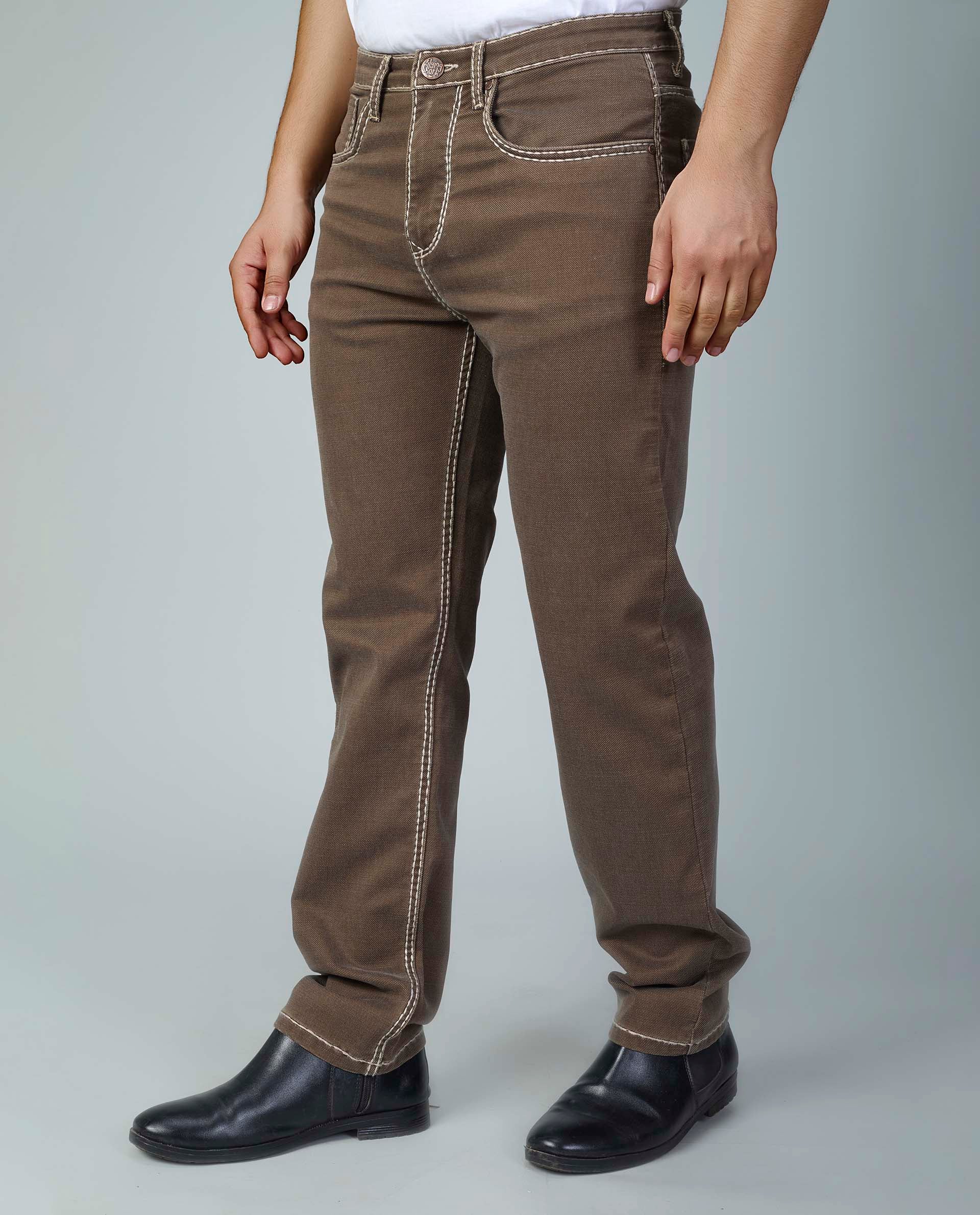 Men’s Saddle Stitch Straight Fit Jeans