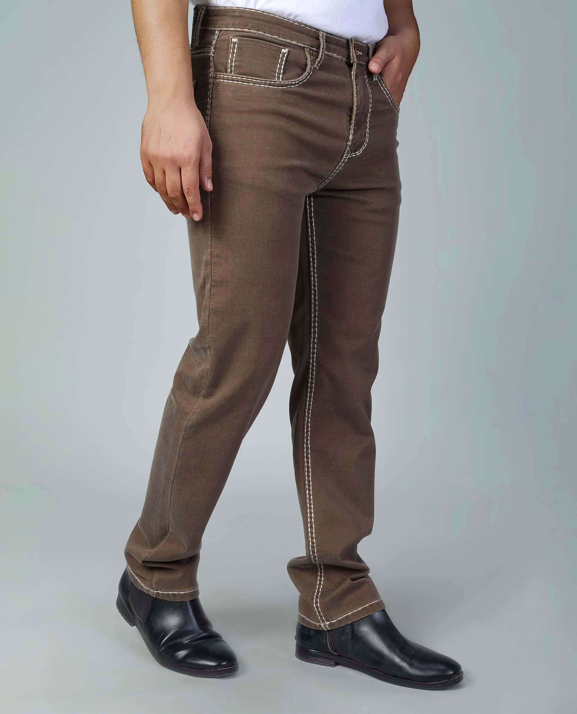 Men’s Saddle Stitch Straight Fit Jeans