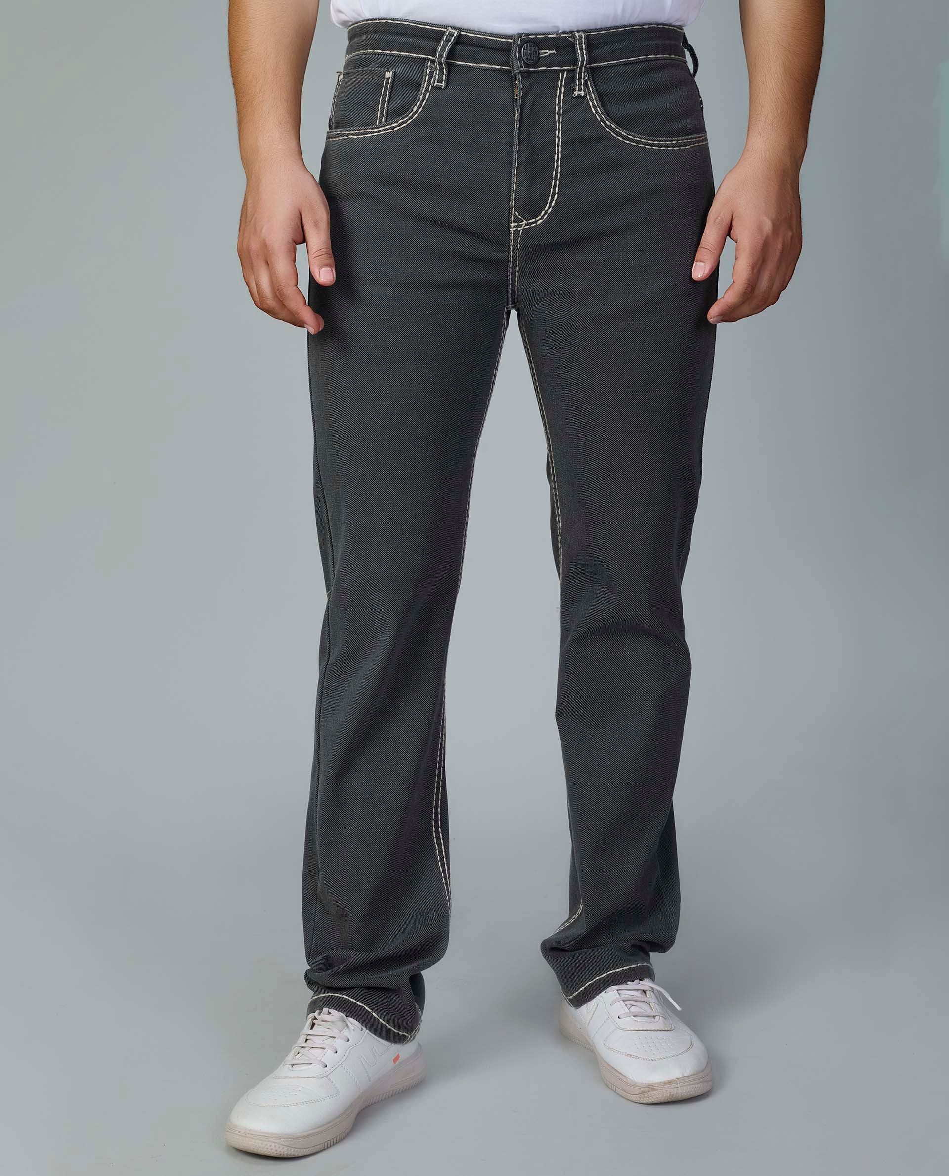 Men’s Saddle Stitch Straight Fit Jeans