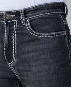 Men’s Washed Saddle Stitch Jeans