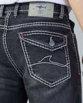 Men’s Washed Saddle Stitch Jeans