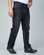 Men’s Washed Saddle Stitch Jeans - Grey Stitch