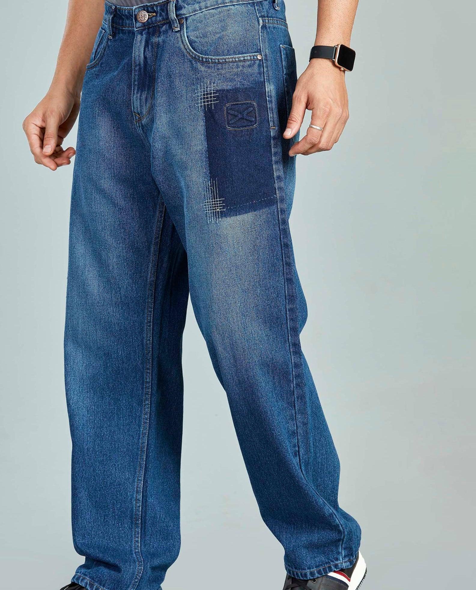 Medium Blue Loose Fit Jeans
