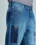FS018 Medium Blue Loose Fit Jeans