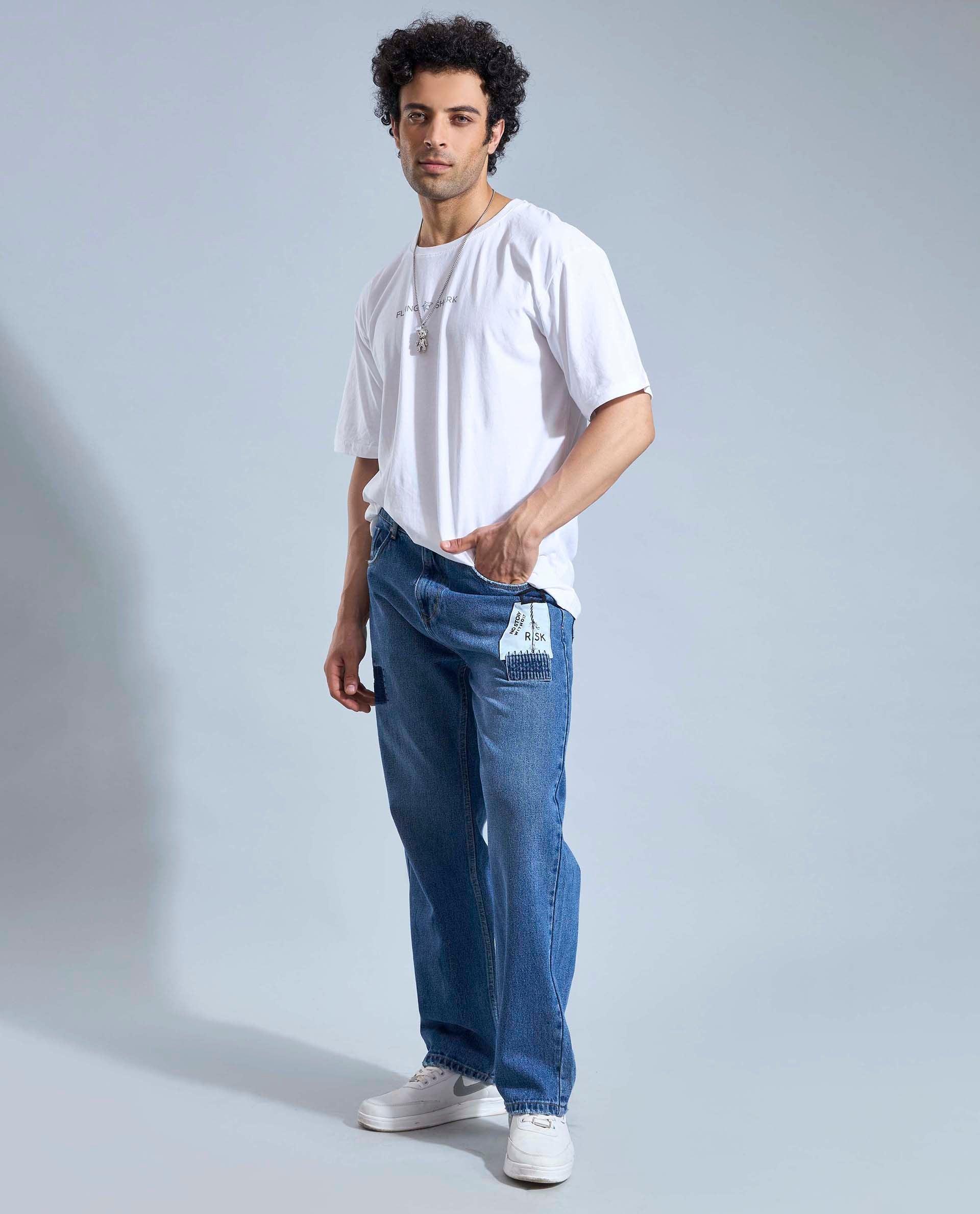 Light Blue Loose Fit Jeans