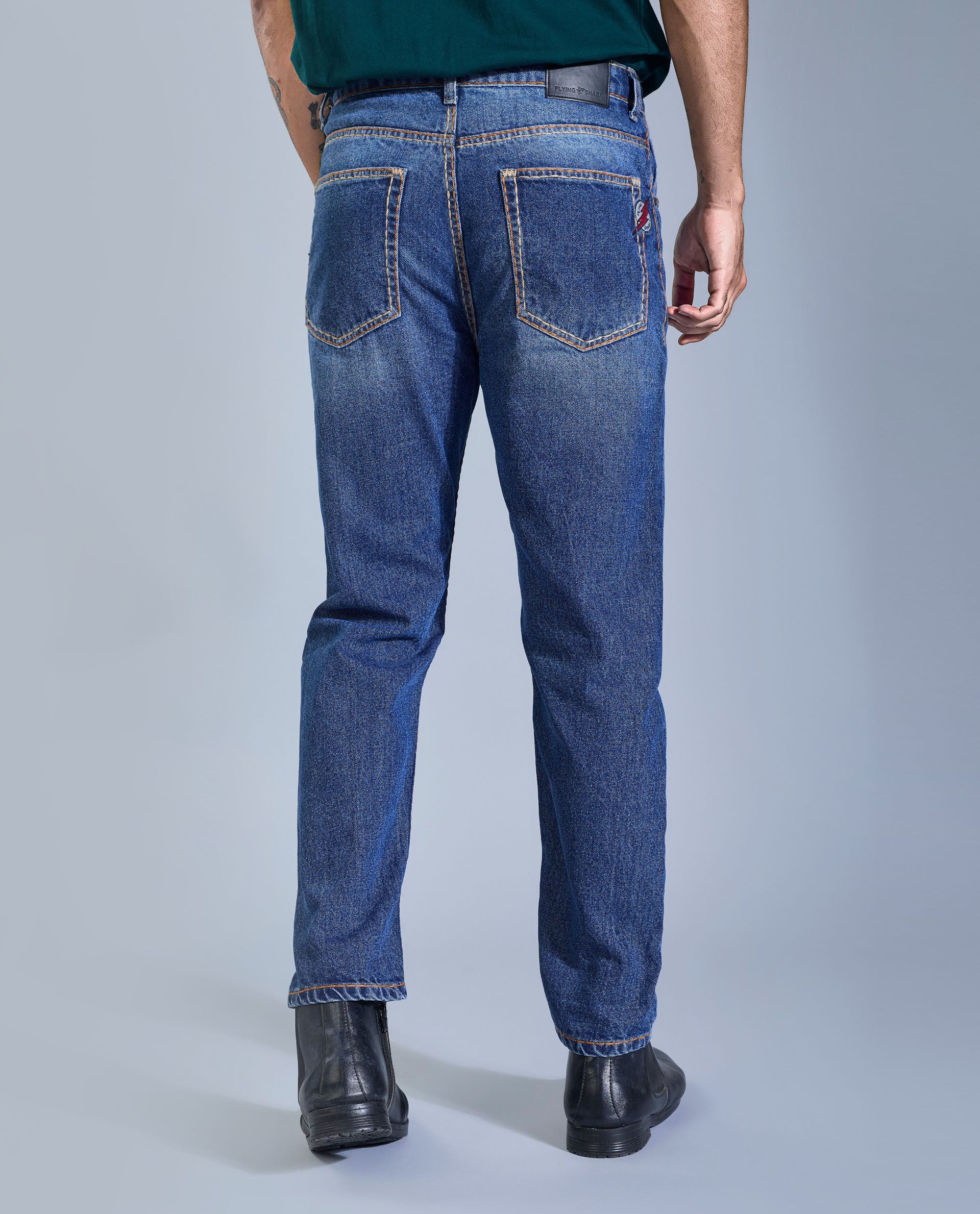 Men’s Contrast Stitching Denim Jeans