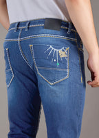 Men’s Deep Blue Vintage Graphic Denim