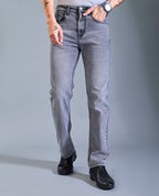 Men’s Saddle Stitch Grey Denim Jeans