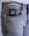 Men’s Saddle Stitch Grey Denim Jeans