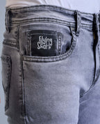 Men’s Saddle Stitch Grey Denim Jeans