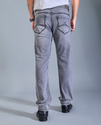 Men’s Saddle Stitch Grey Denim Jeans