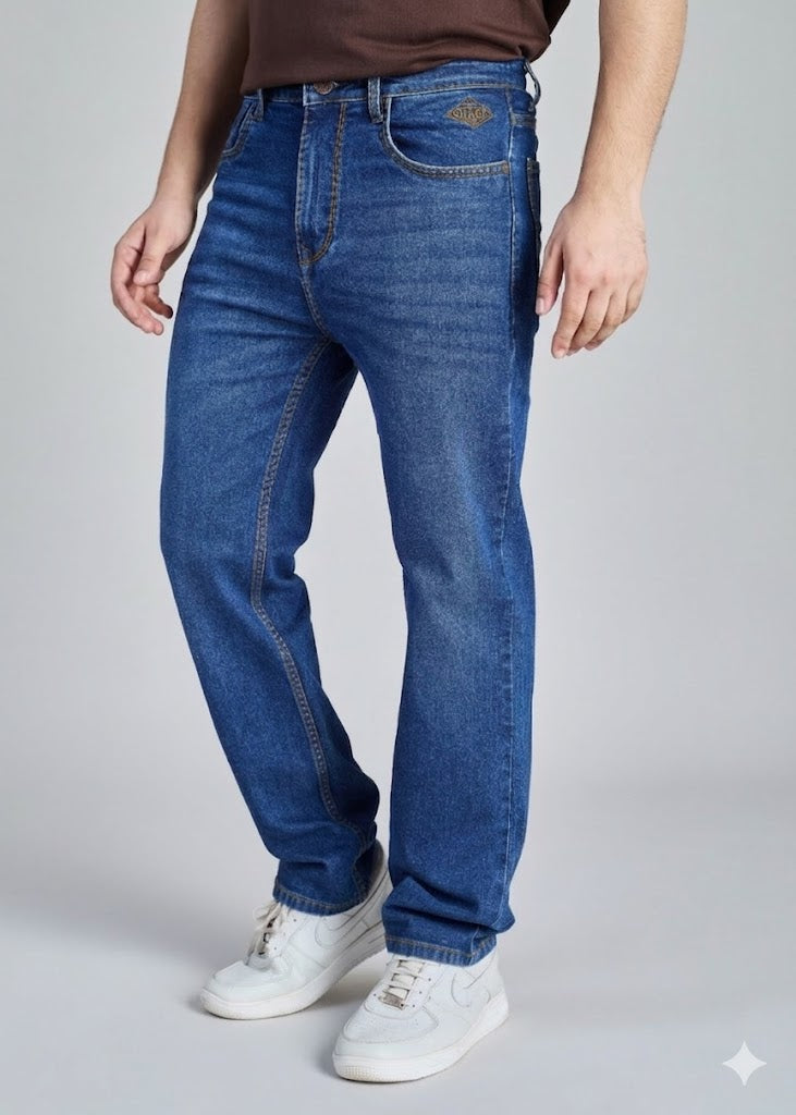 "Urban Edge" Saddle Stitch Straight fit Denim