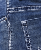 Saddle Stitch Classic Blue Denim Jeans