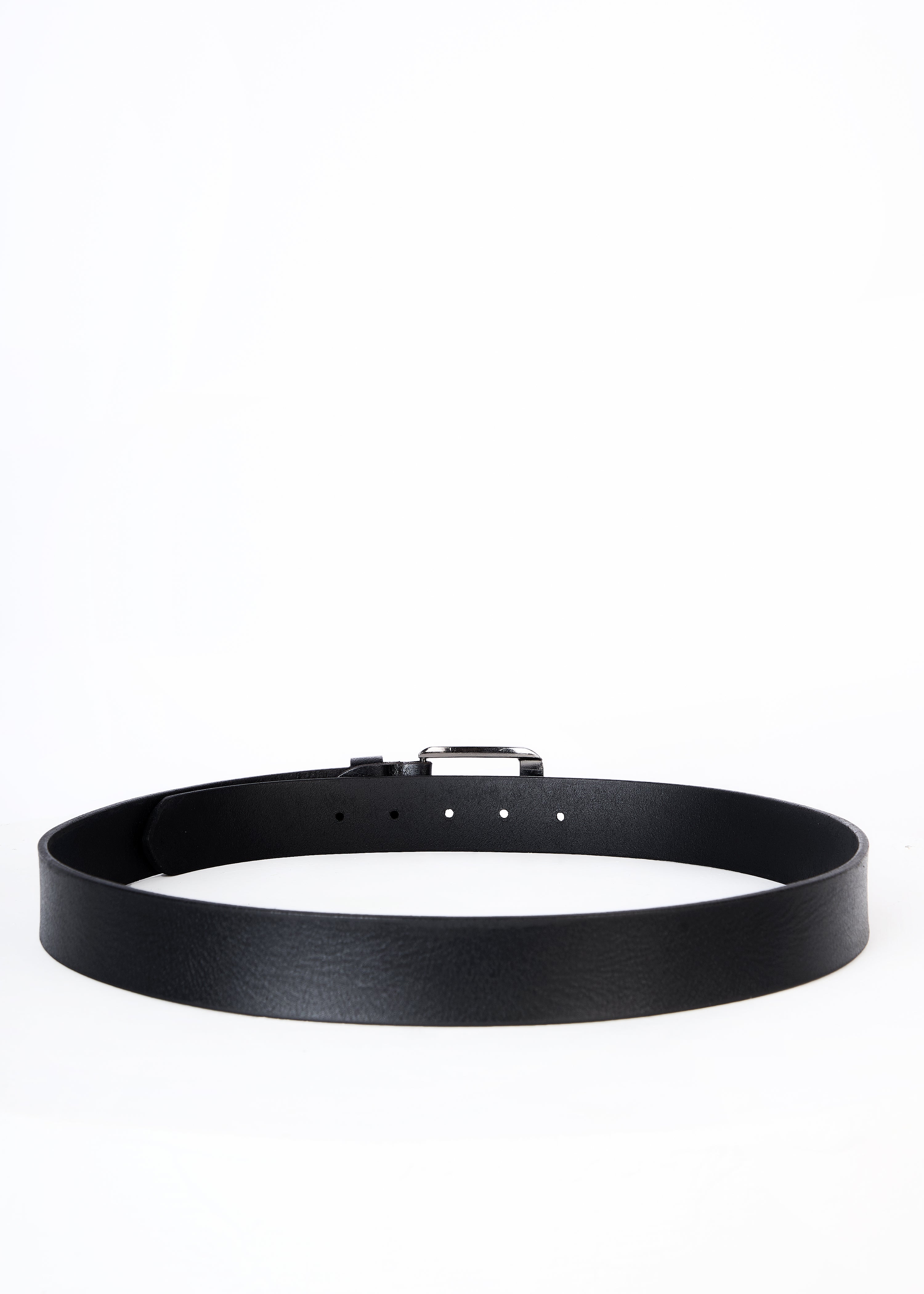 Flying Shark Men's Brown Leather Belt with Metal Buckle