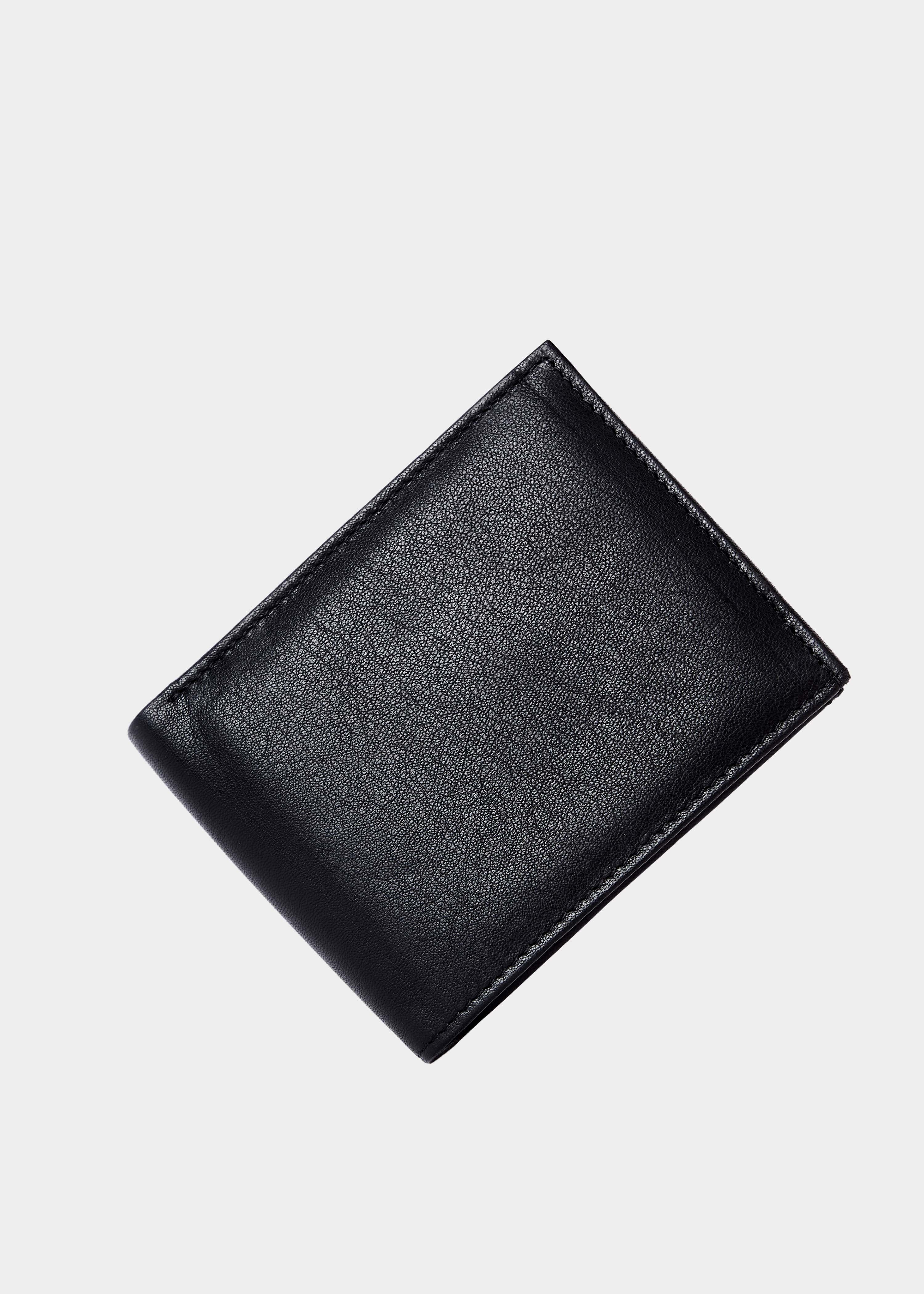 Plain matte Jet Black Leather Wallet